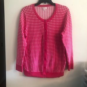 Merona  pink polka dot sweater XL